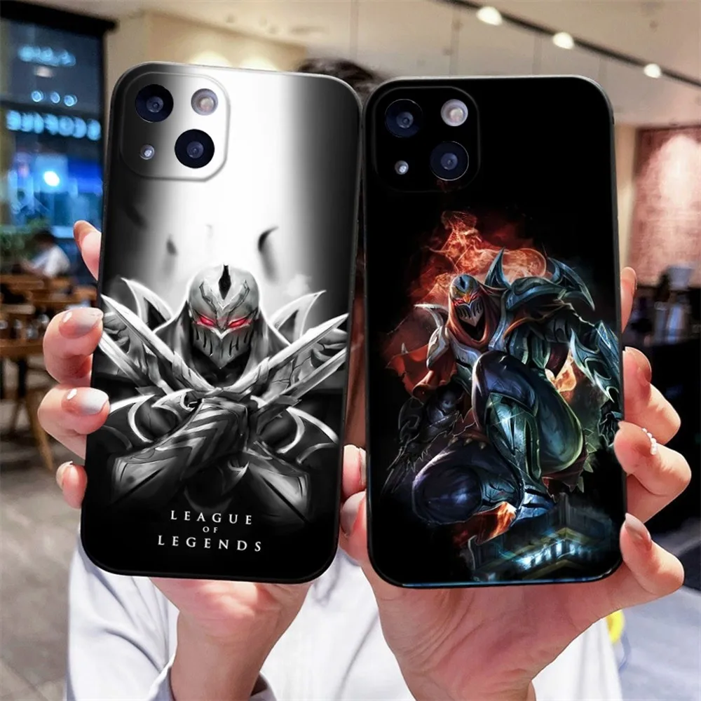 Funda de teléfono Game L-LOL Zed para iPhone 14,13,12 Mini 11 Pro XR,X,XS,MAX 6S,7,8 Plus, funda de silicona suave negra