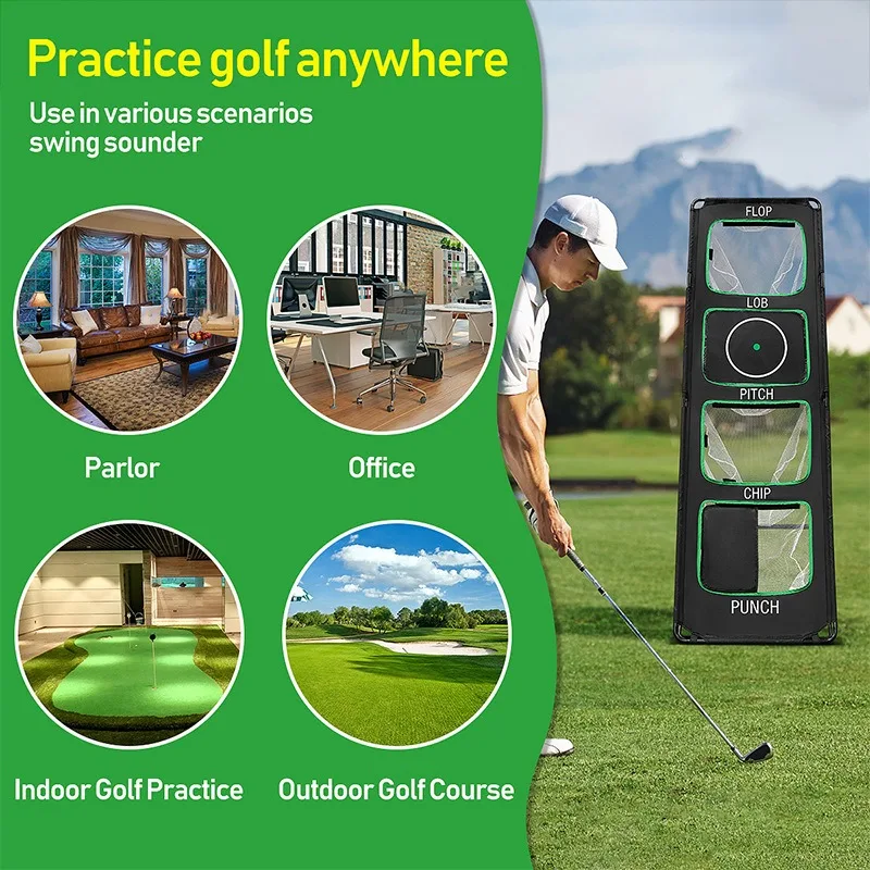 

Новый дизайн, многофункциональная сетка для гольфа, тренировочная сетка для гольфа, тренировочная сетка для гольфа в помещении и на открытом воздухе, тренировочное пособие для гольфа