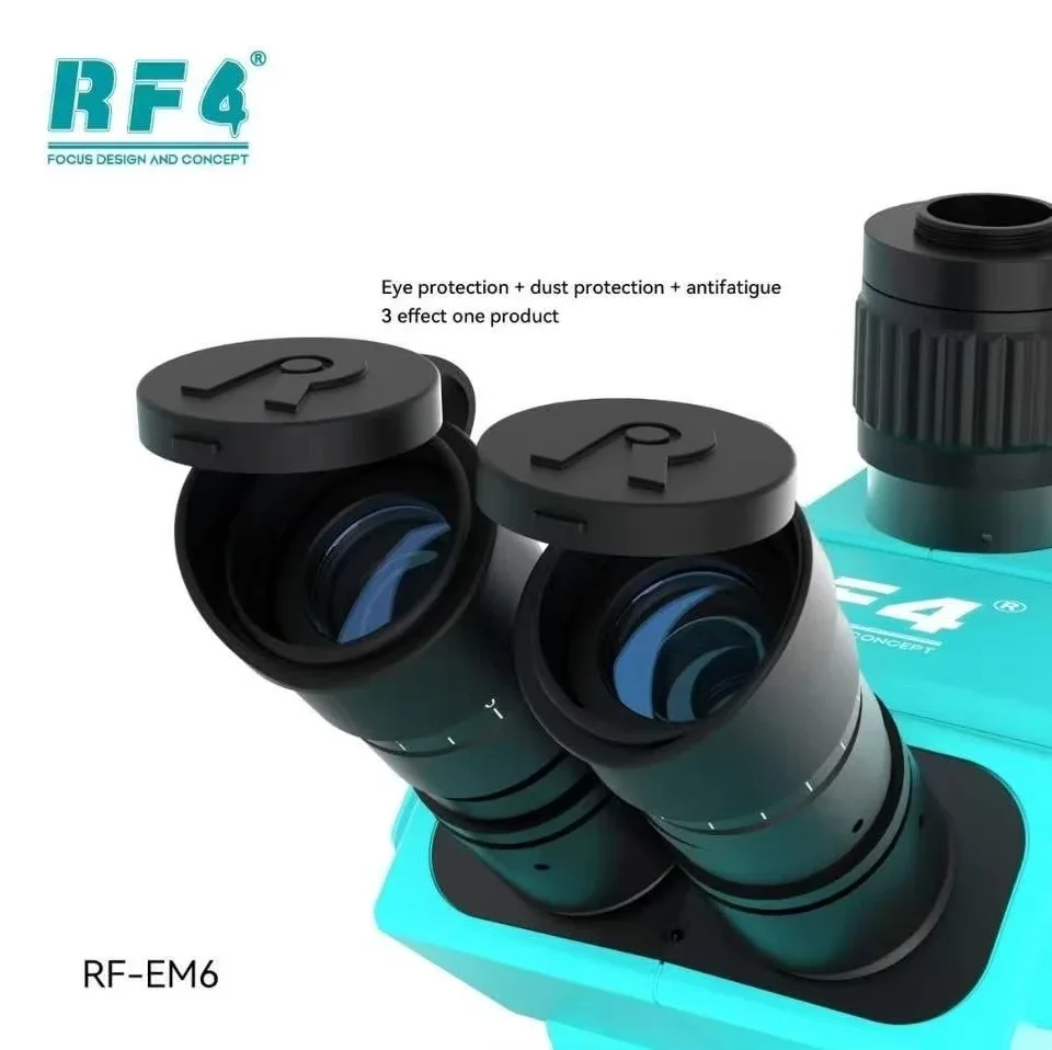 

RF4 RF-EM6 Microscope Eyepiece Dust Cover Prevents Scratches Eye Protection+Dust Protection+Antifatigue 3effect One Repair Tool