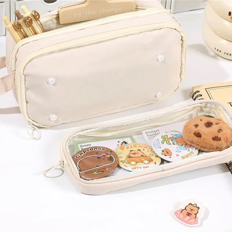 حقيبة قلم رصاص عالية السعة متعددة المقصورة قلم رصاص القلم القلم القلم منظمي قلم القلم.