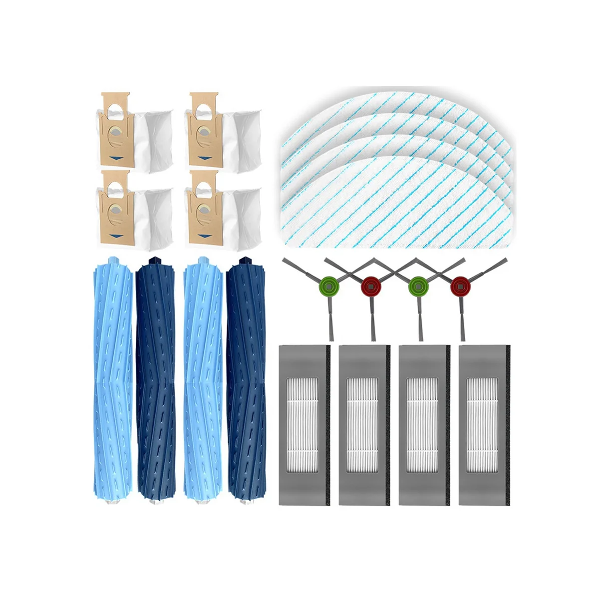 For DEEBOOT OZMO T9 , T9 PLUS Replacement Spare Parts Main Side Brush Hepa Filter Mop Pad Dust Bag