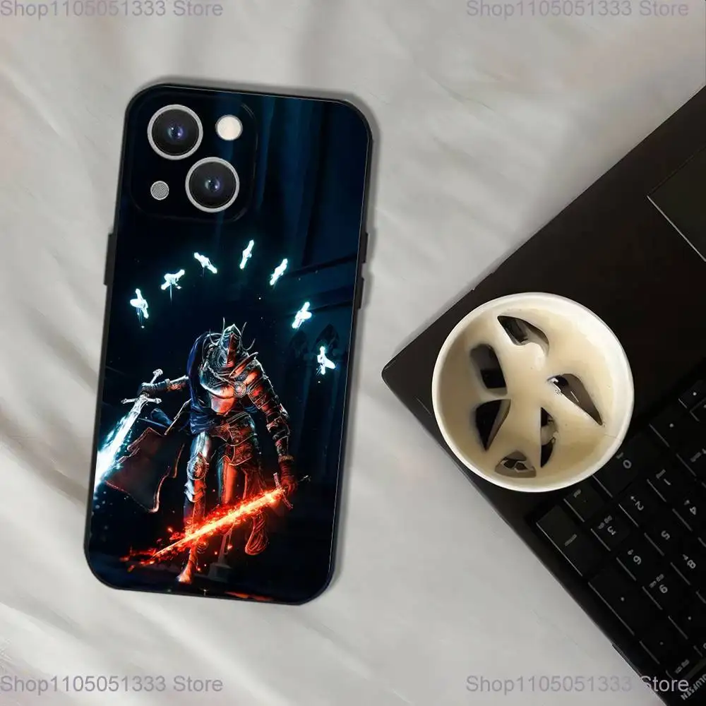 Hot Games E-Eldens R-Rings Telefoonhoesje voor iPhone 17,16,15,14,13,12,11,Pro,XS,Max,XR,Plus,E,SE4,Mini Zwarte Soft Cover