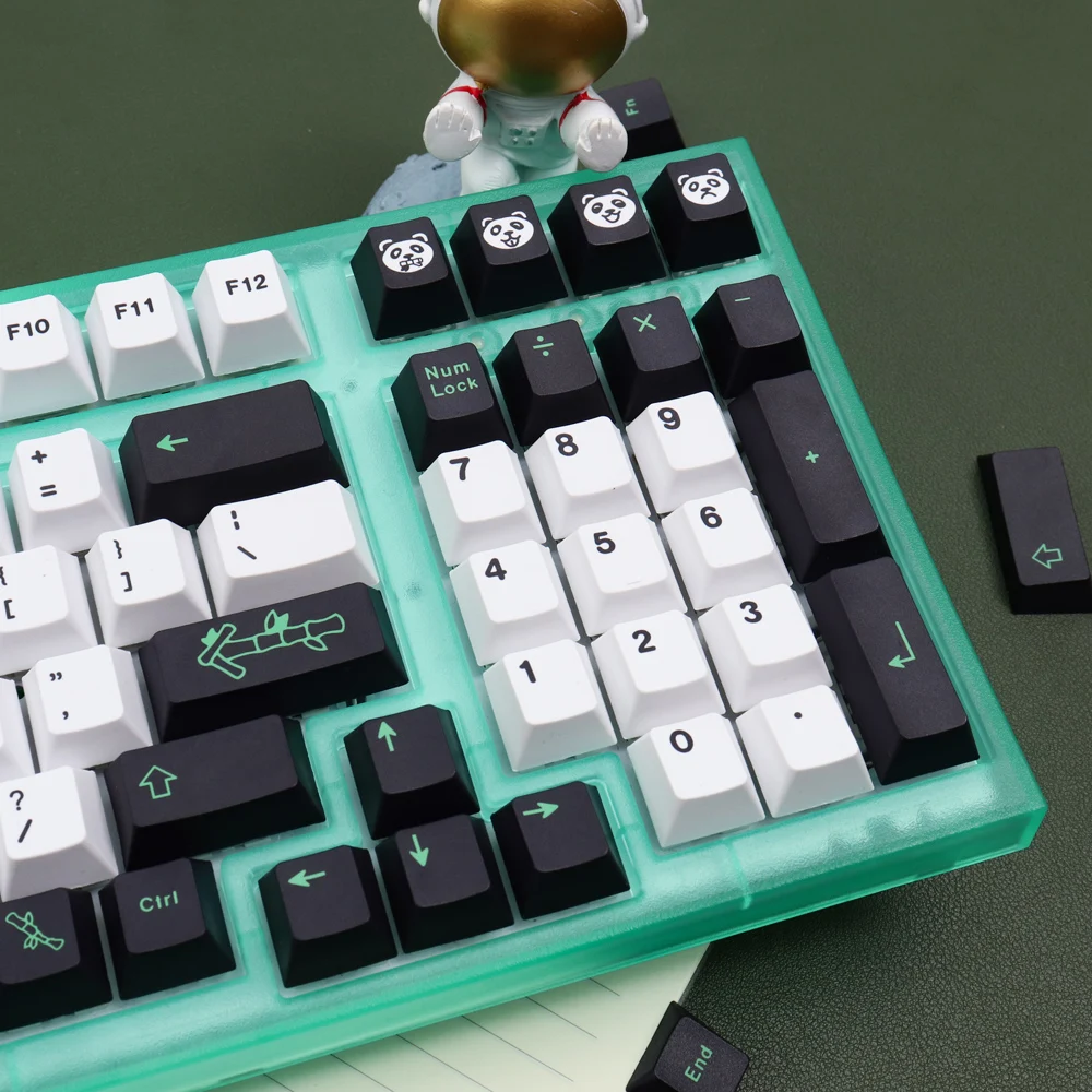 GMK Panda-teclas personalizadas para teclado mecánico, 129 teclas, PBT, sublimación, perfil de cereza, para interruptor MX