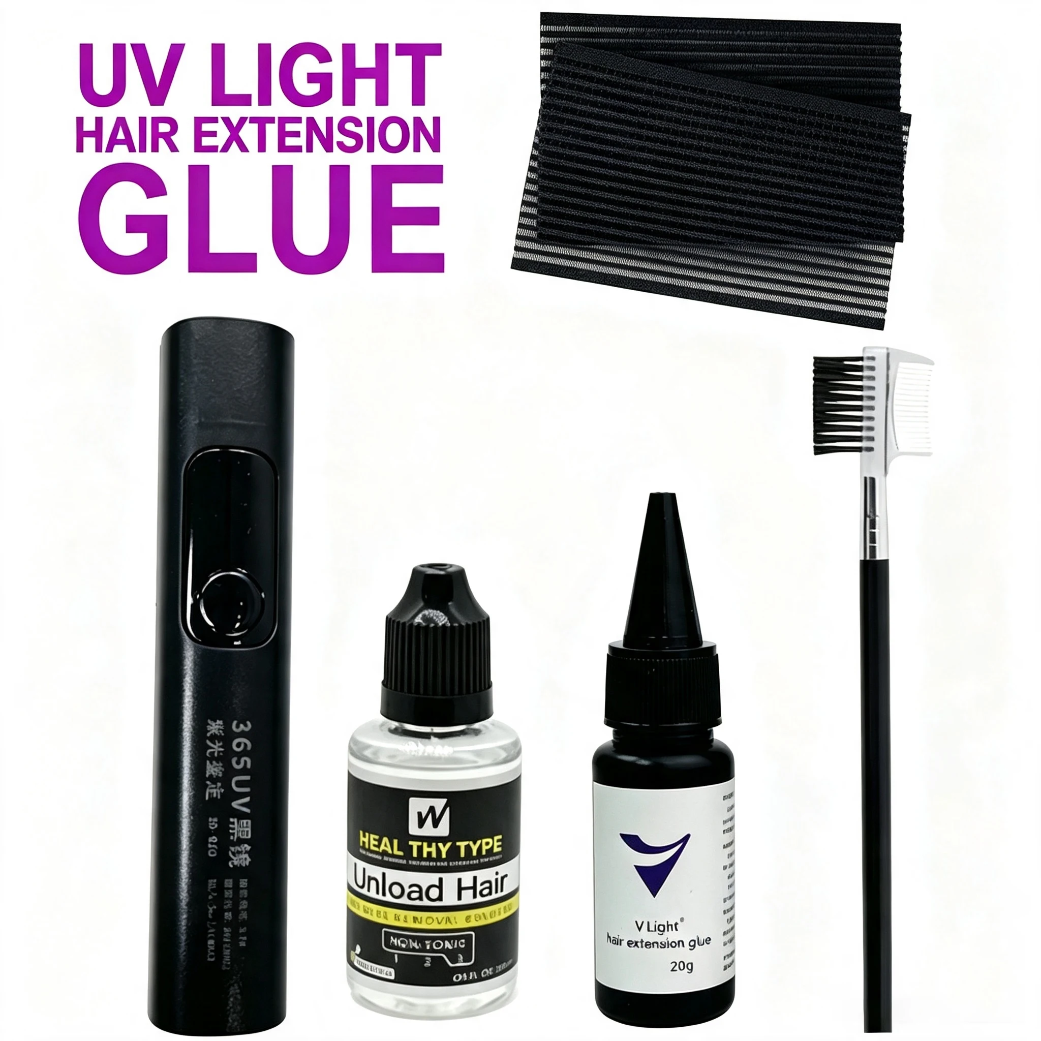 UV-Haarverlängerungs-Klebeset, – Liquid Uv Glue Kit Bewertung und Preis