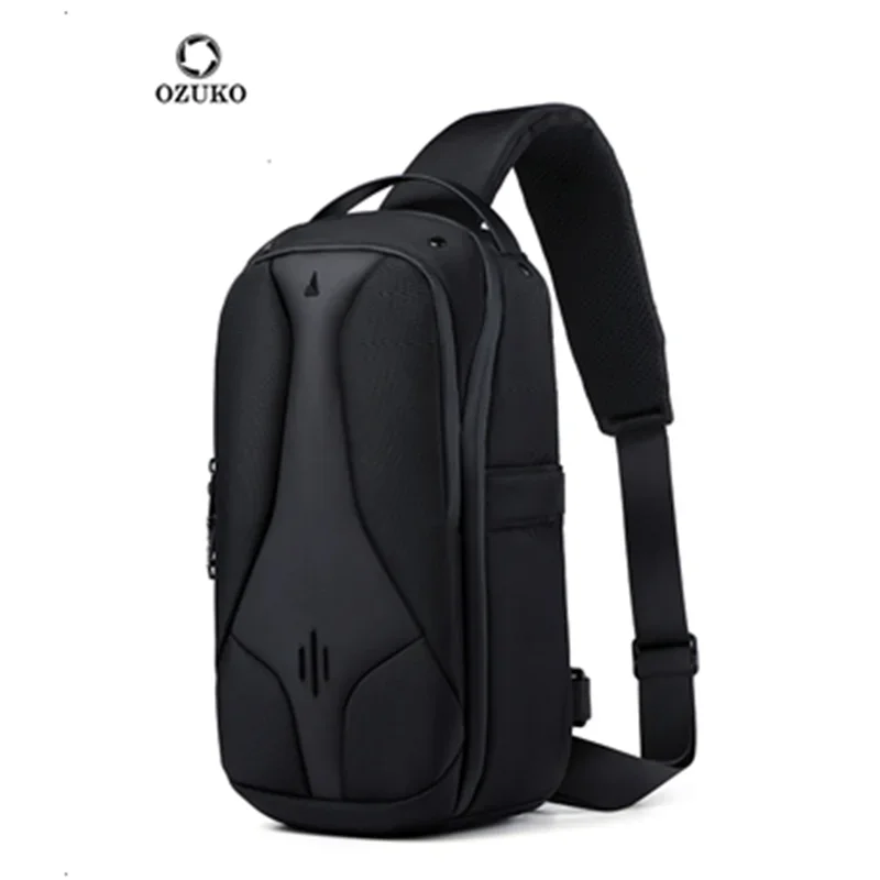 Ozuko Chest Bag  Men's Trendy Men's Fashion Crossbody Shoulder Bag High Quality For Men Travel Sling Bag Fits in 11inch Pad