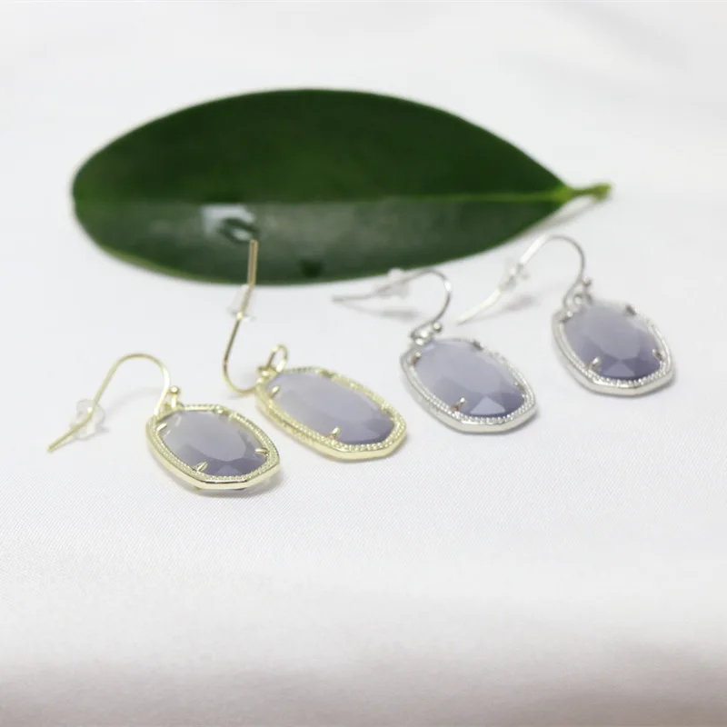 YEEVAA Dani Pendientes colgantes con forma de gota de piedra preciosa natural de ojo de gato gris pizarra, joyería de moda, regalos únicos