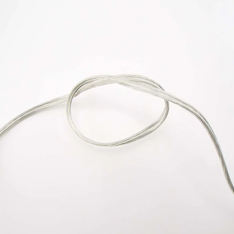28AWG 2 Core Transparent Cable Copper Tinned Electrical Wire Parallel DC Power Flat Line for LED Light Strip 2468