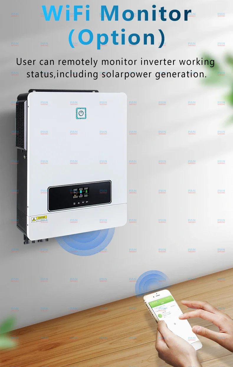 10kva 12kva off Grid High Frequency Hybrid 48vdc 8.2kw 10.2kw Solar Inverter Built-in 160A MPPT factory