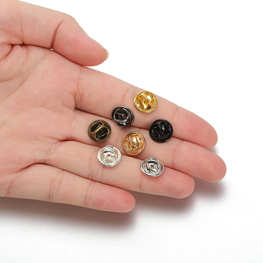 50pcs Butterfly Clasp Pin Back Brooch Clutch Care Cap Nail Tie Stoppers for Jewelry Making DIY