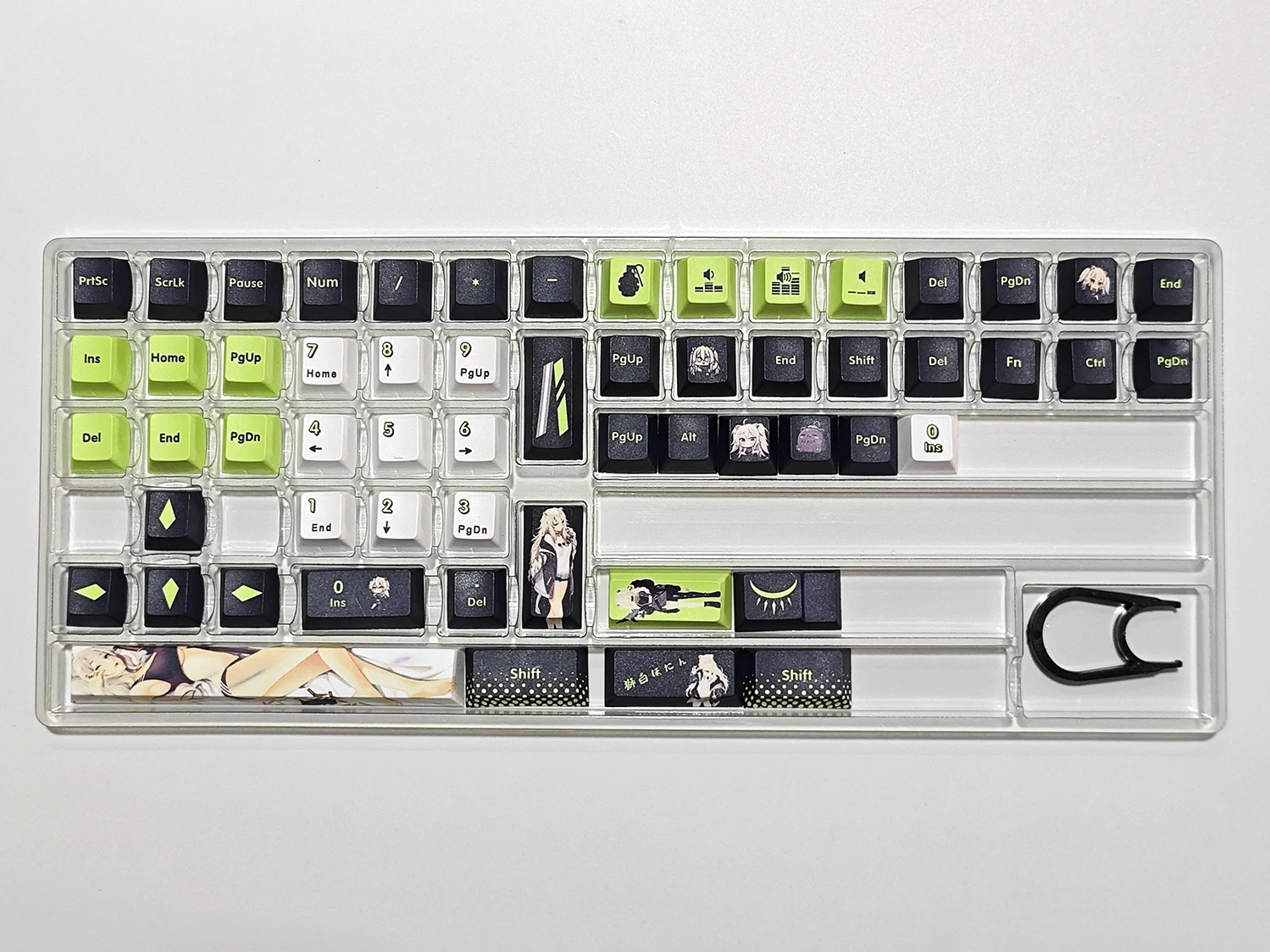 White Peony keycaps anime Animation Hot Sublimation Mechanical Theme Keyboard Peripheral Tongren Keycaps