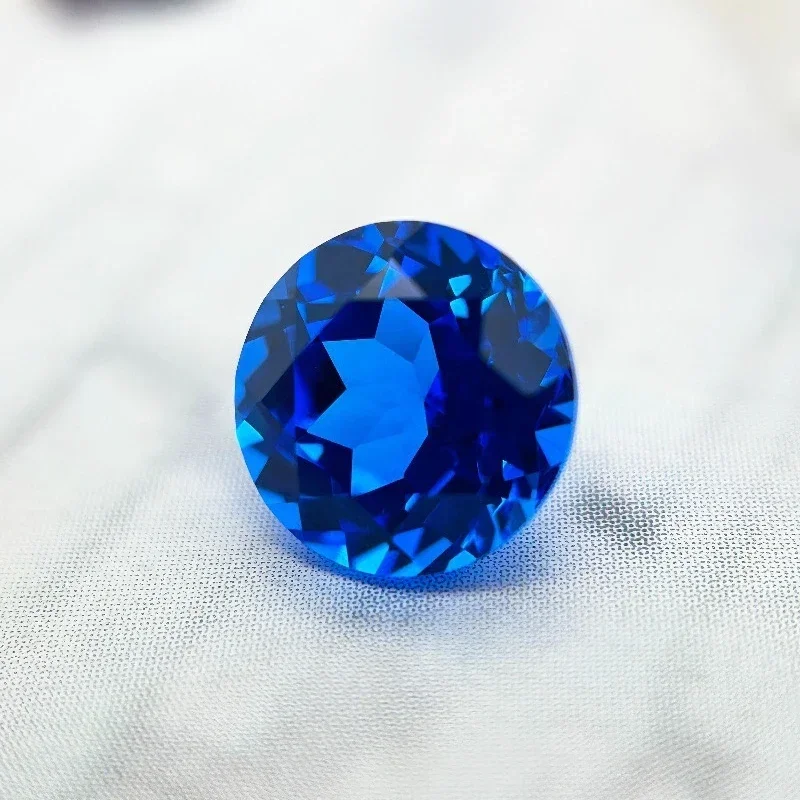 

Top-tier Lab Grown Cobalt Spinel Round Cut Gemstone for DIY Ring Necklace Earrings Main Materials Selectable AGL Certificate