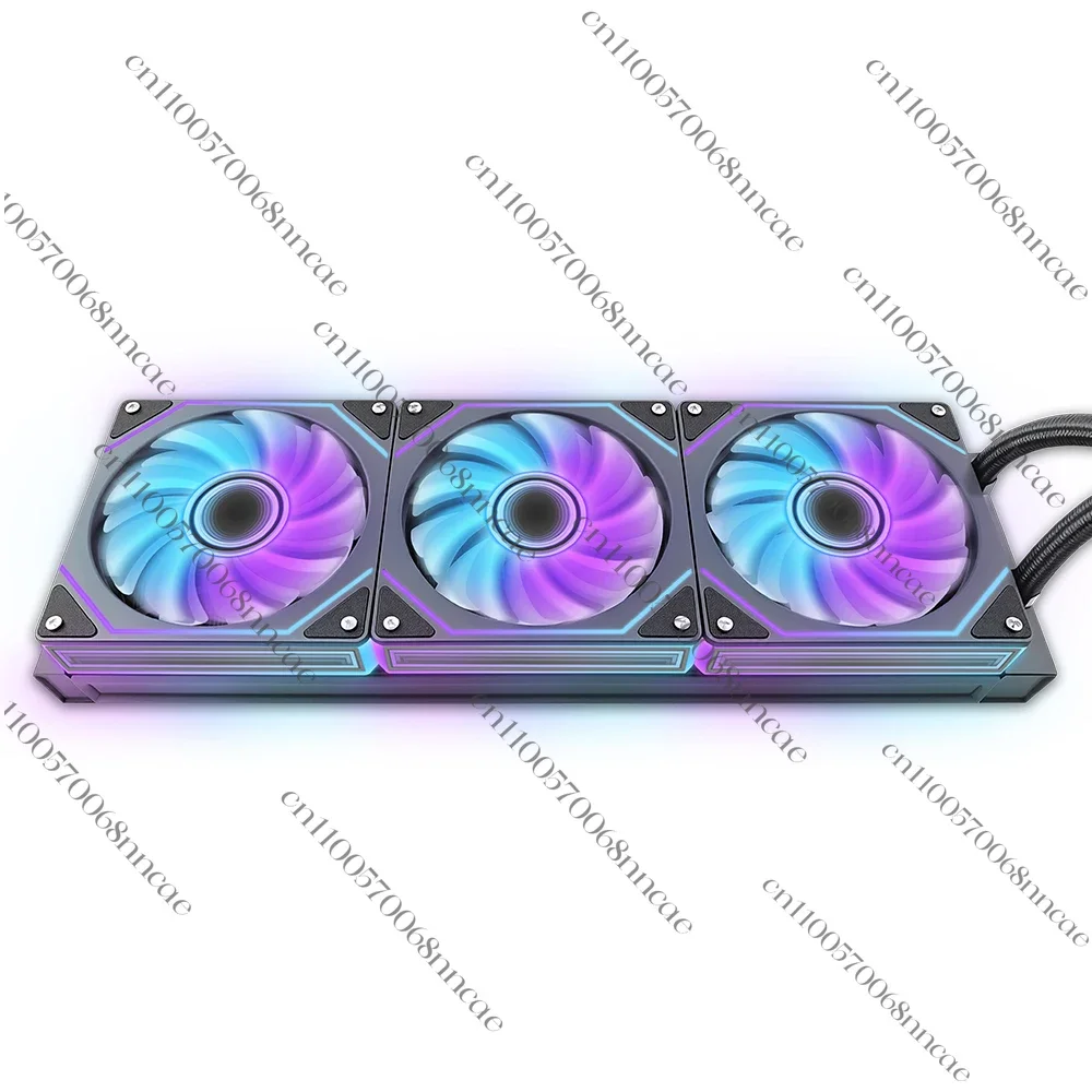 ARGB Liquid CPU Cooler AIO White 360mm Water Cooling Radiator with IPS LCD Display 4Pin Connector