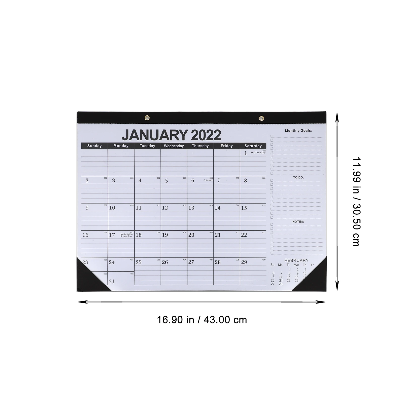 

1 pc 2022 English Edition Wall Note-Taking Paper Office Home Decor Hanging Calendar Memo Space Date Planner 2022 Wall