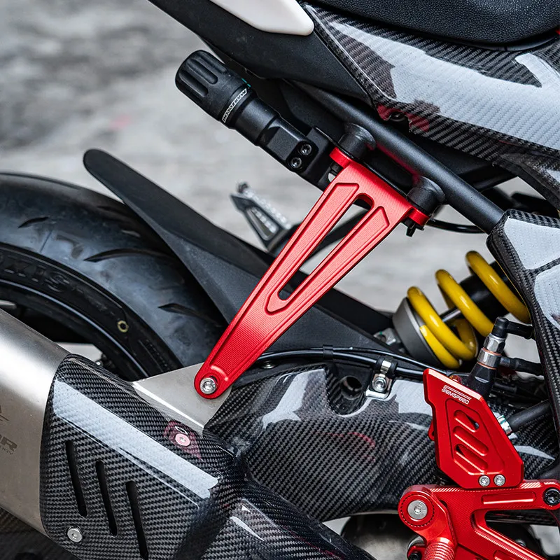 Motorcycle CNC Aluminum Exhaust Pipe Clamp and Hanger Kit For Qjmotor Sport Racing SRK 800RR Exhaust Hanger