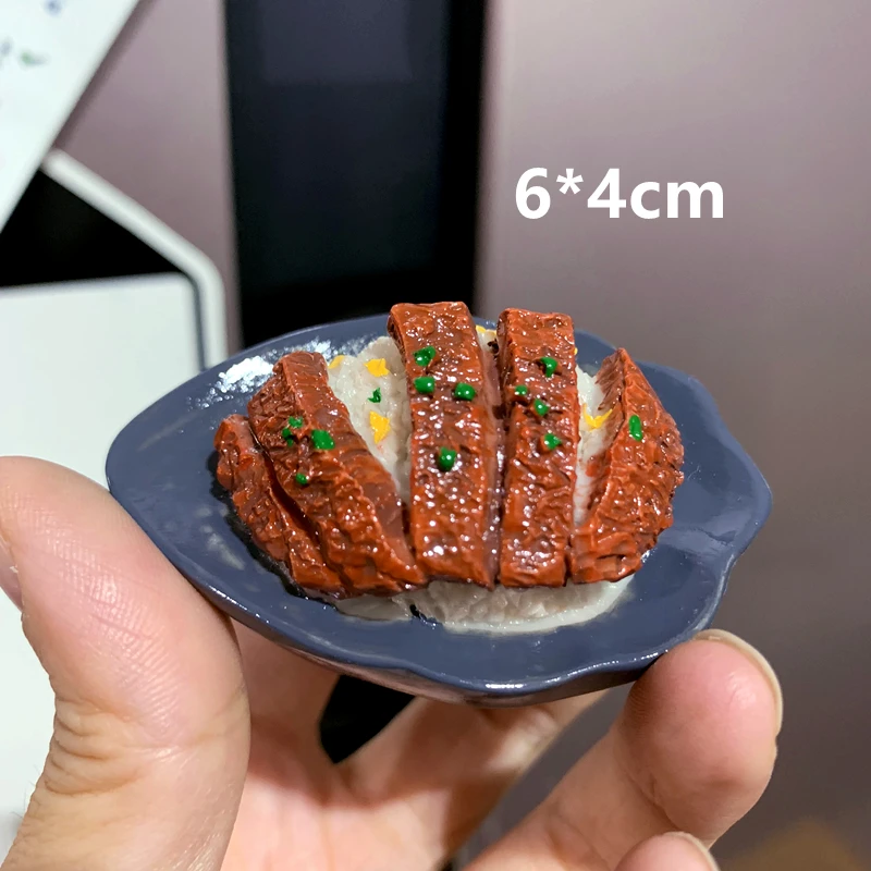 Hand-painted Steak And Lamb Skewers Pork Ribs Chicken Chop 3D Fridge Magnets Tourism Souvenirs Refrigerator Magnetic Stickers