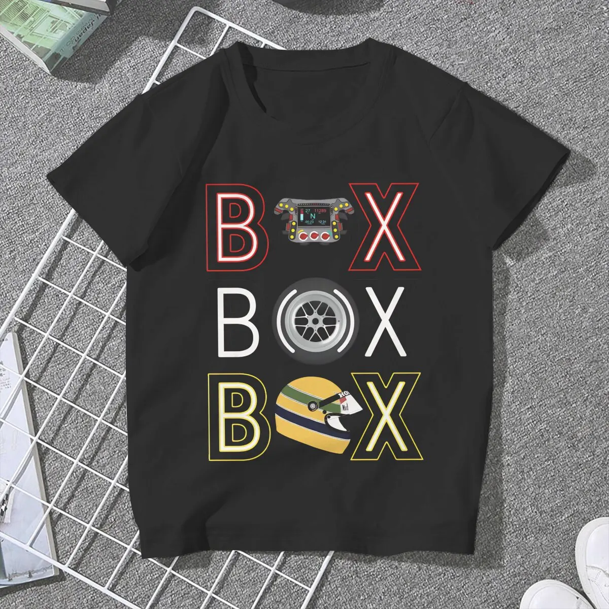 BOX BOX BOX Art Women Tshirts F1 Car Racing Grunge Vintage Female Clothing Loose Graphic Streetwear