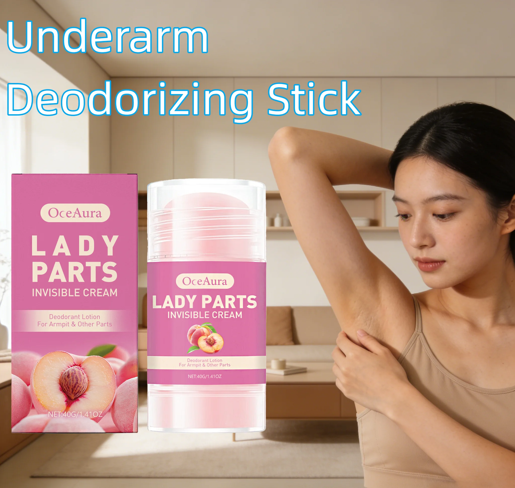 

OCEAURA Underarm Deodorizing Stick Remove Odors Perspiration Lasting Fragrance Refreshing Improve Roughness Underarm Sweat Stick
