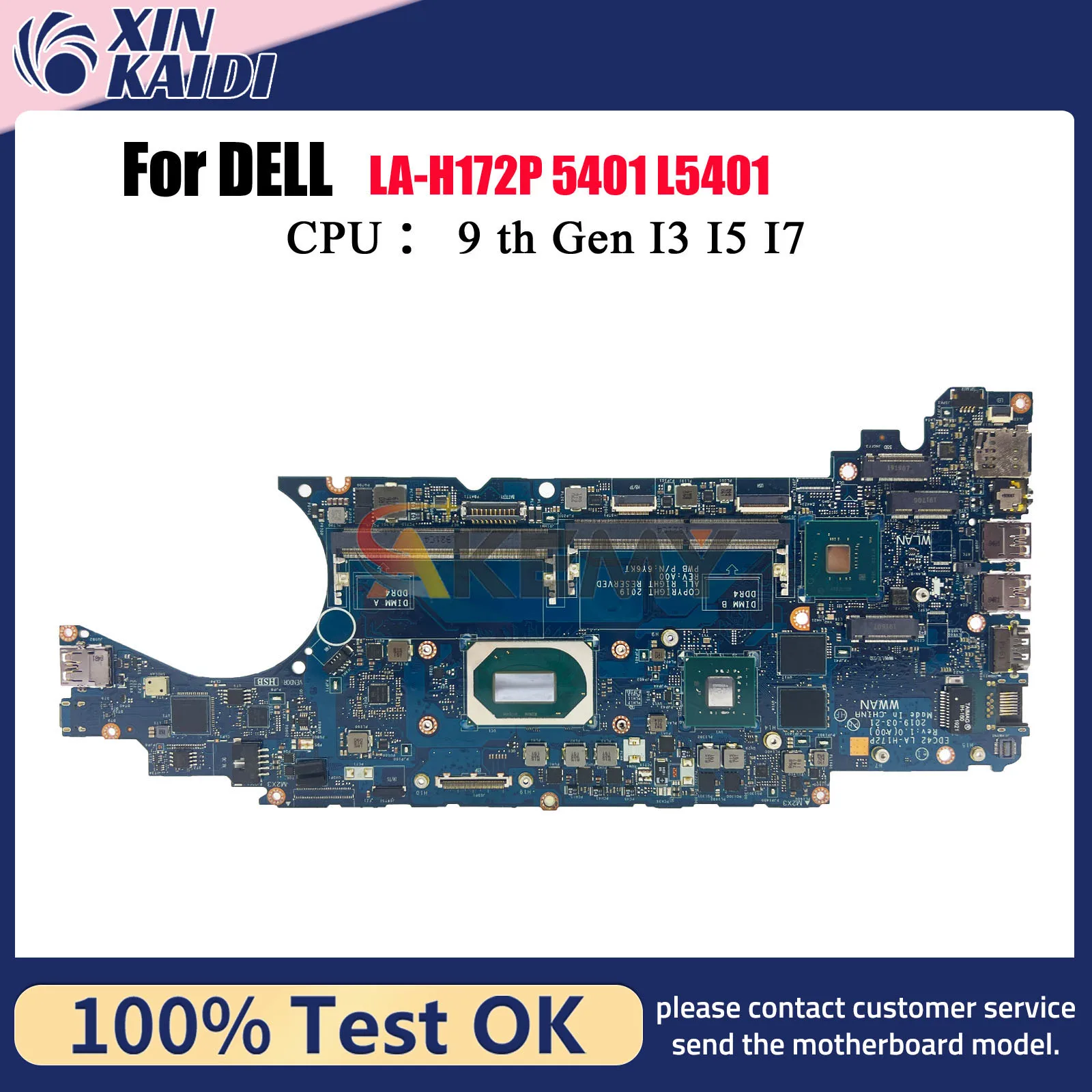 

For Dell Latitude 3541 5401 5501 Laptop Motherboard LA-H172P with I5 i7 MX150 2G 06YY9J 04TXRT 02T31D 100% Fully Tested