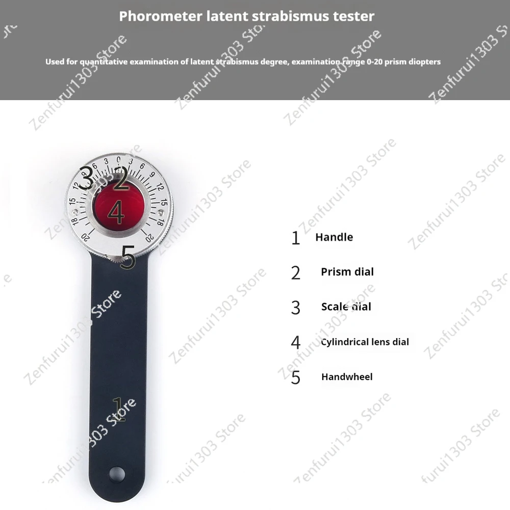 Optical Phoria Tester Ophthalmic Recessive Strabismus Testing Tools Prism Diopters Convergiometer Portable
