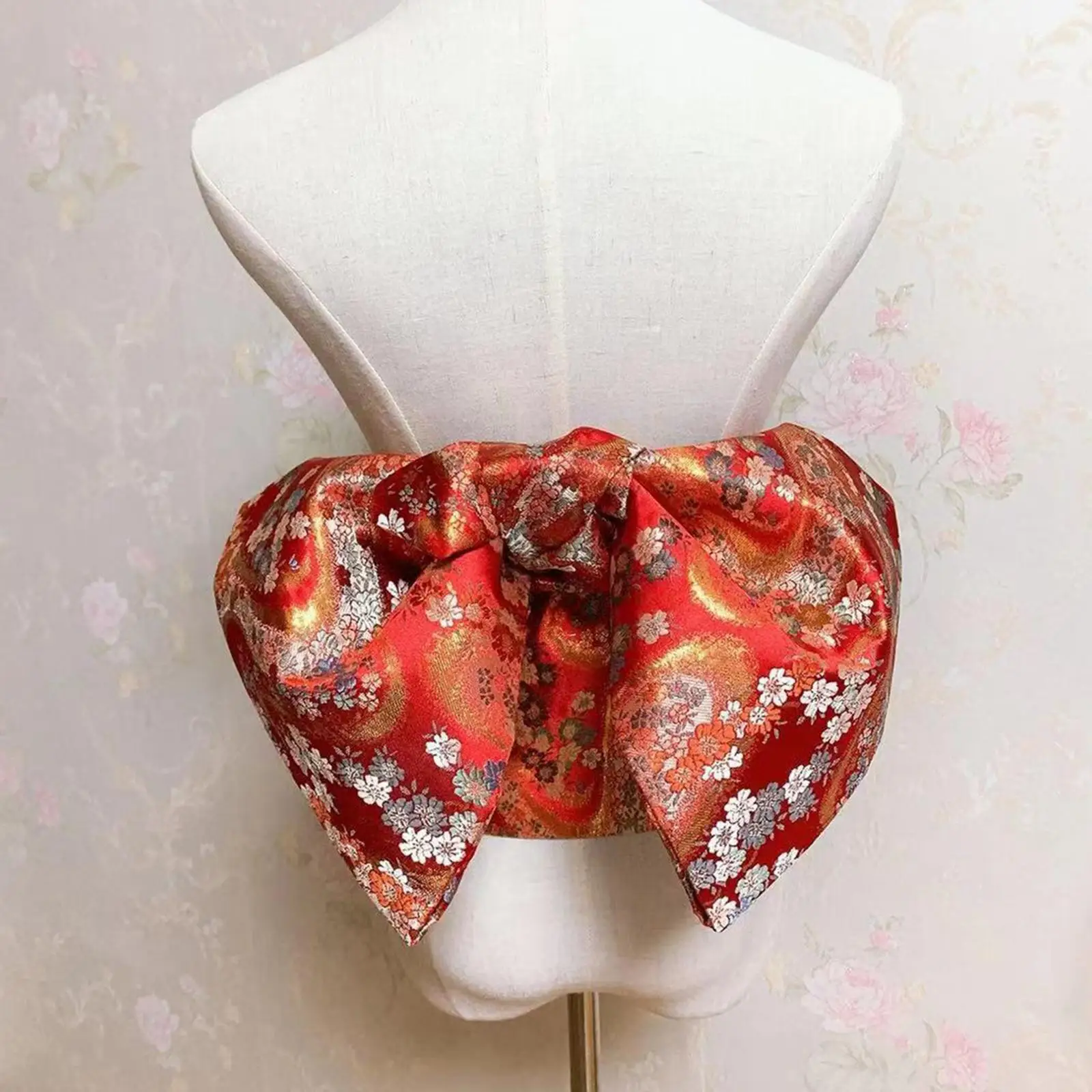 Kimono Obi Japanese Belt Belt Sakura Pattern Bathrobe Waist Seal Sweet Dressing