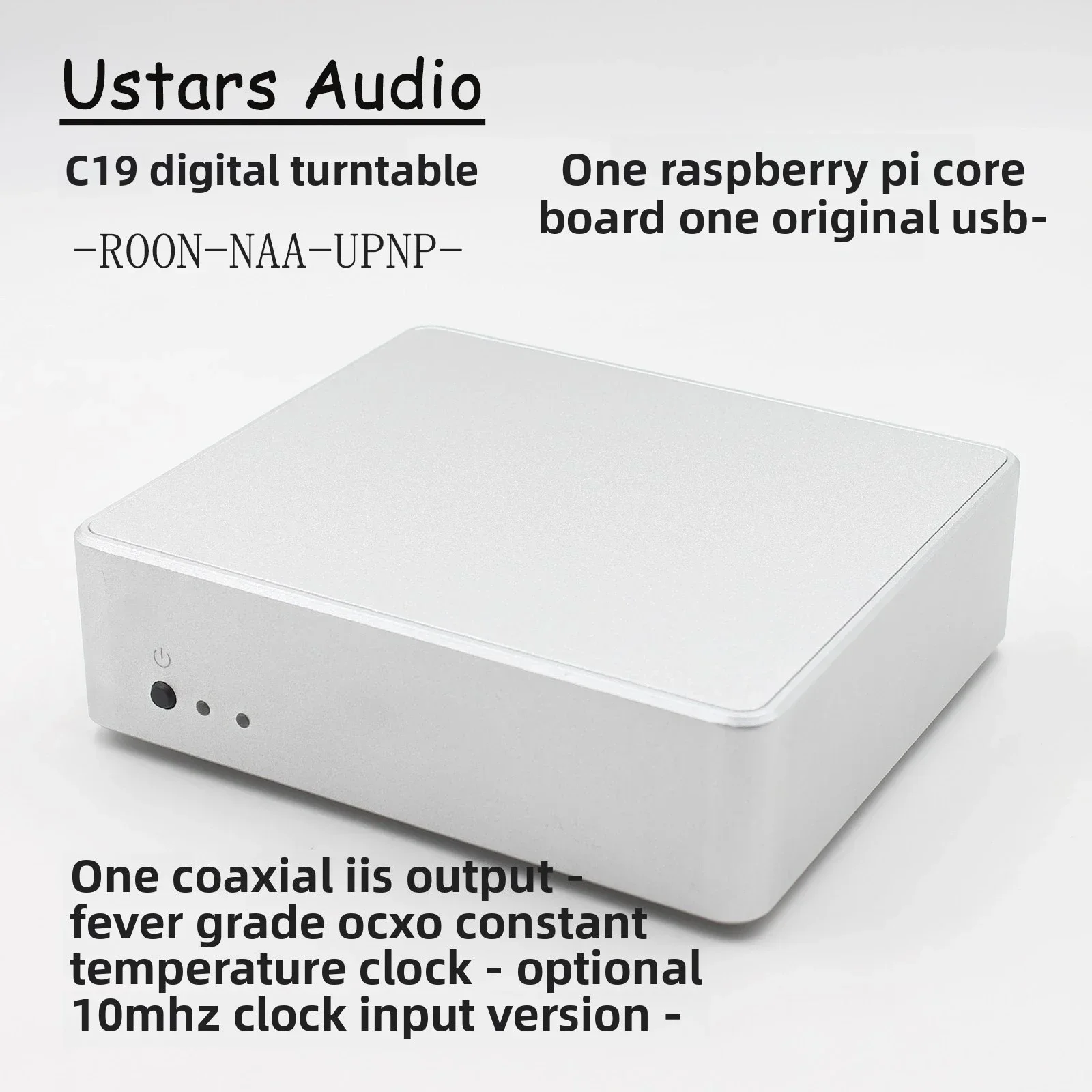 C19 HiFi Music Bridge  RPi-Based Audiophile Streamer OCXO ROON/AirPlay/UPNP/NAA Ultra-Low Jitter
