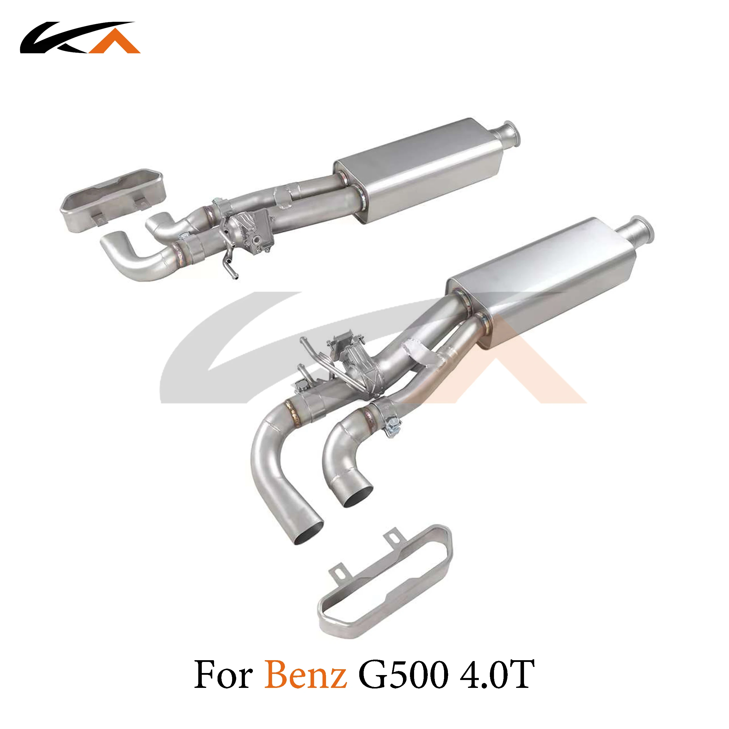 KA Tuning exhaust system steel catback for Mercedes-benz G500 4.0T performance auto parts muffler valve