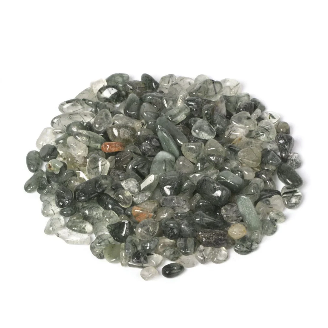 3-12mm Natural Green Rutilated Quartz Nugget Beads,Green Rutilated Quartz Chip Beads, Rutilated Quartz Beads