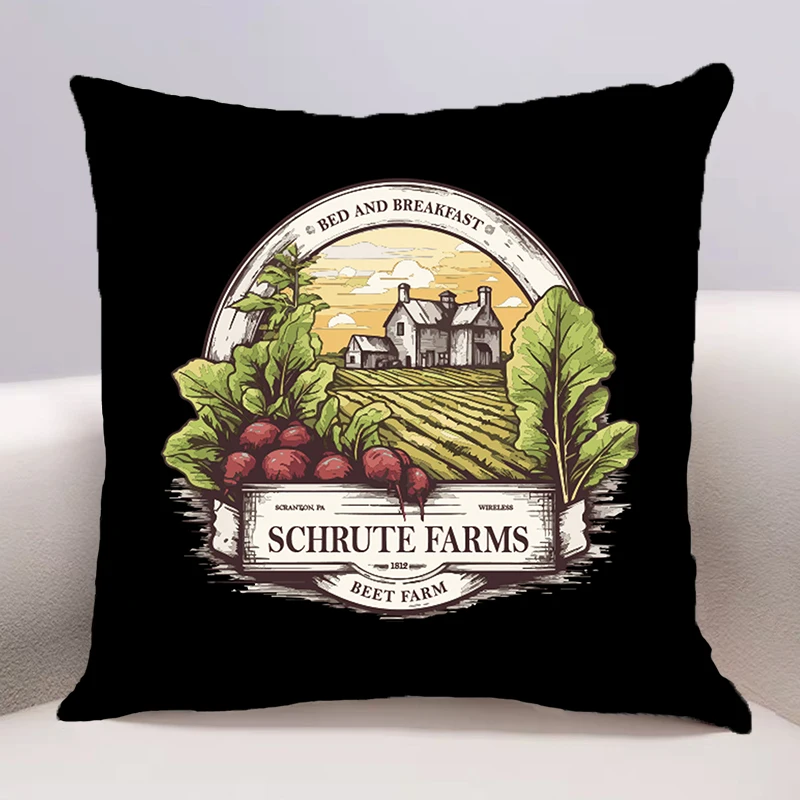 Schrute Farms Cushion Cover for Sofa Pillow Case Cover Seat Car Throw Pillowcase 45X45cm For Home Decorative 152