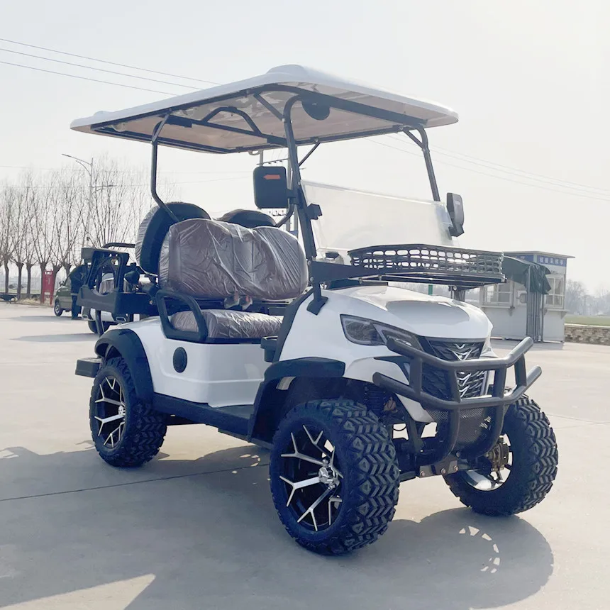 Brand Street Legal Low Consumption Electric Golf Cart 4 6 Seater Luxury Smart Solar Golf Cart Off Road Lead Acid Battery