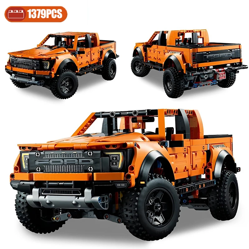 

1379PCS City Technical Raptor F-150 Pickup Sports Car Building Blocks Drift Racing Car Model Bricks Children Birthday Toys Gift