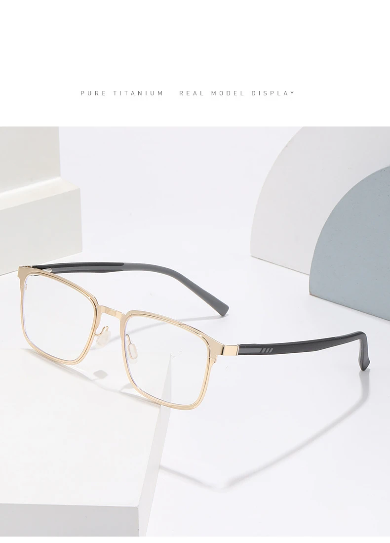 Photochrome Myopie-Brille, Business-Vollformat, modisch, ultraleicht, für Herren, quadratisch, Tr90-Tempel, Myopie-Brille 8405 – Detail 2