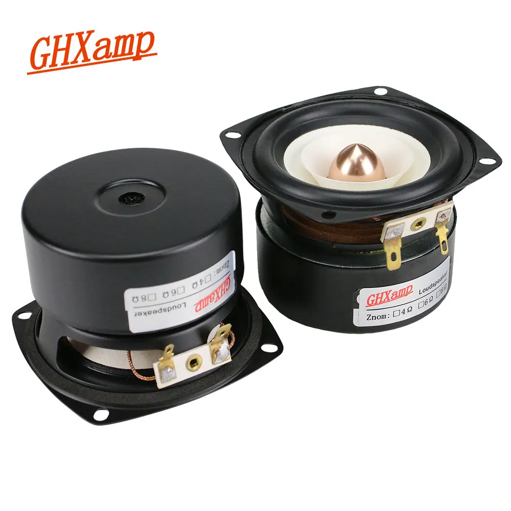 

GHXAMP 3 Inch 78mm Full Range Speaker 4ohm 15W Hifi Deep Bass Tweeter MID Bass Loudspeaker Speaker DIY 80Hz-20KHz 2pcs