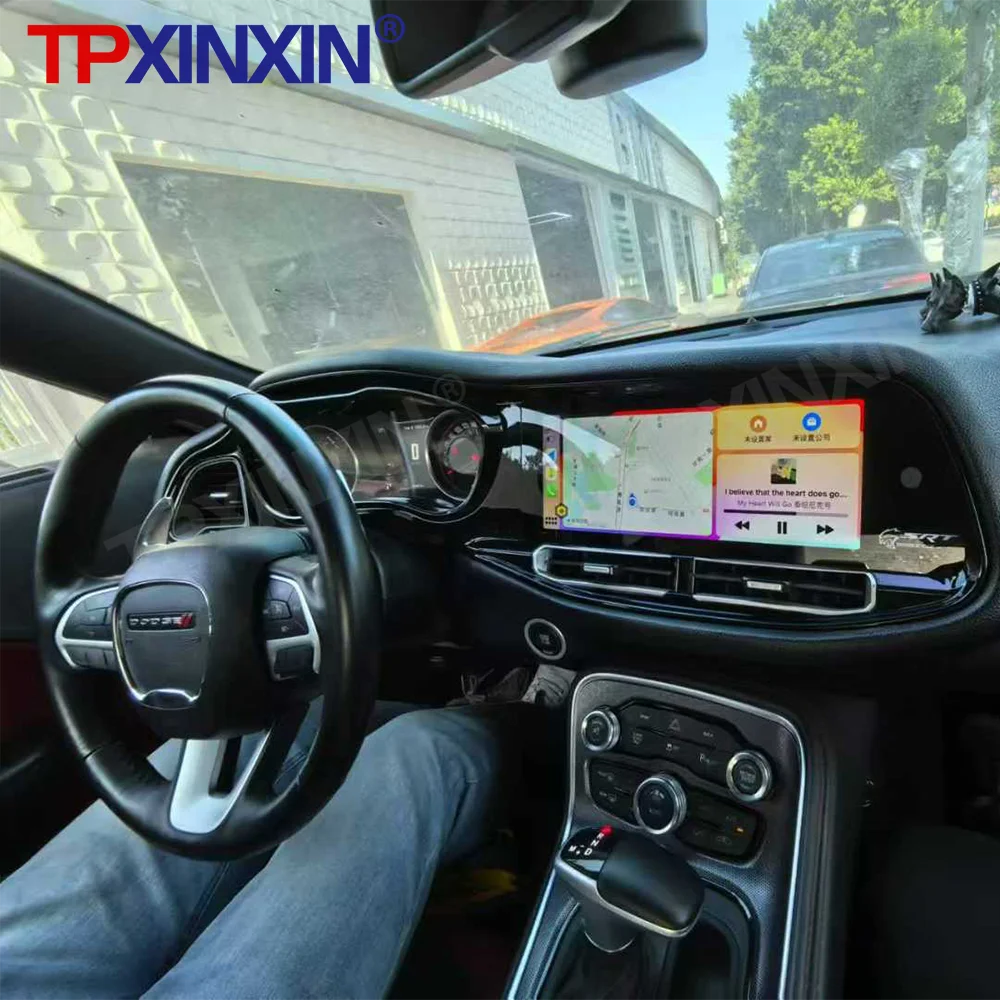 

12,3-дюймовый автомобильный радиоприемник Android Carplay для Dodge Challenger SRT Hellcat 2010-2023, авто мультимедийный GPS Navi, головное устройство, магнитофон