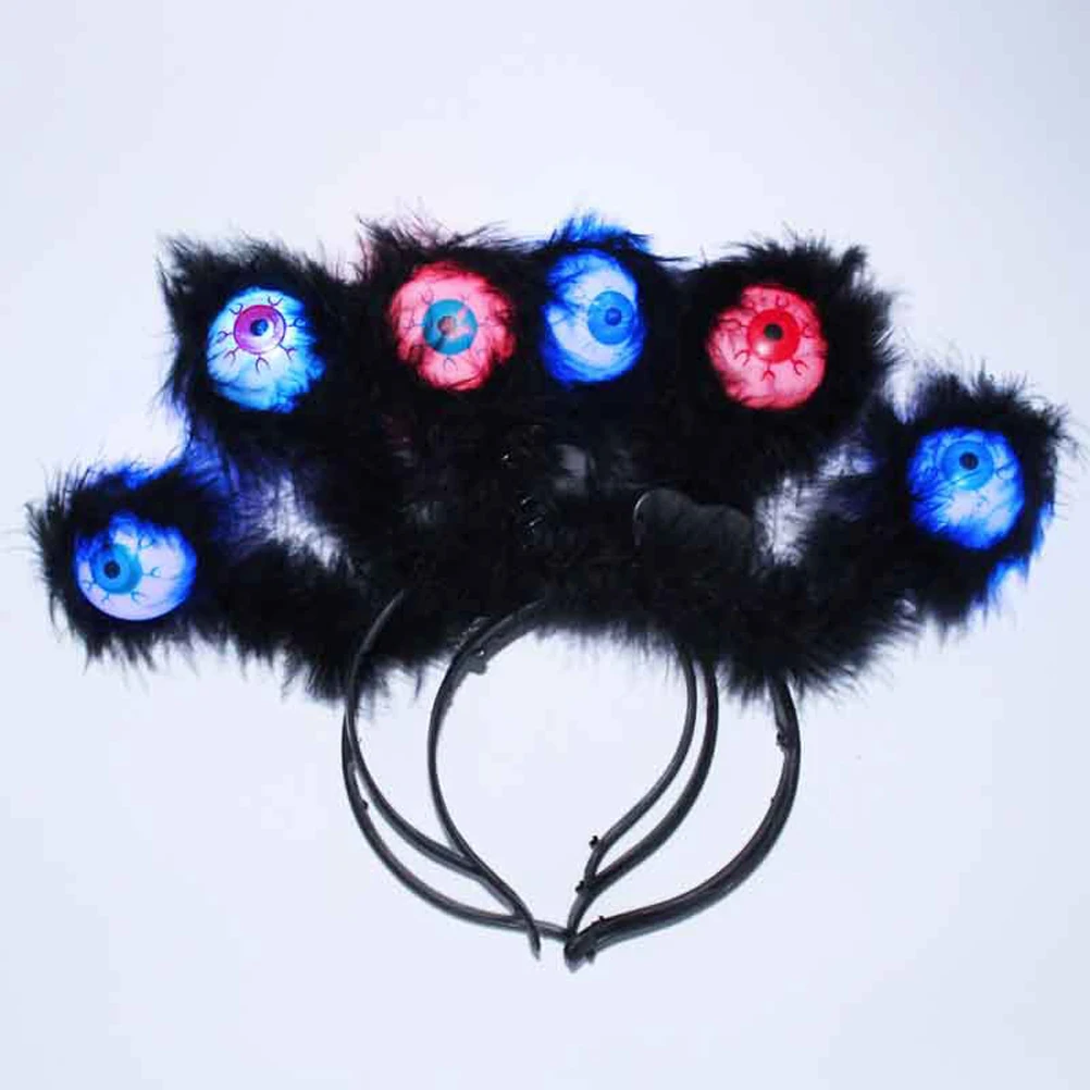 

3pcs Glowing Eyeball Hairb LED Halloween Headdress Costume Party Props SCARY EYEBALLS HOOP ACCESSORIES FASHIONABLE NIGHT LIGHT
