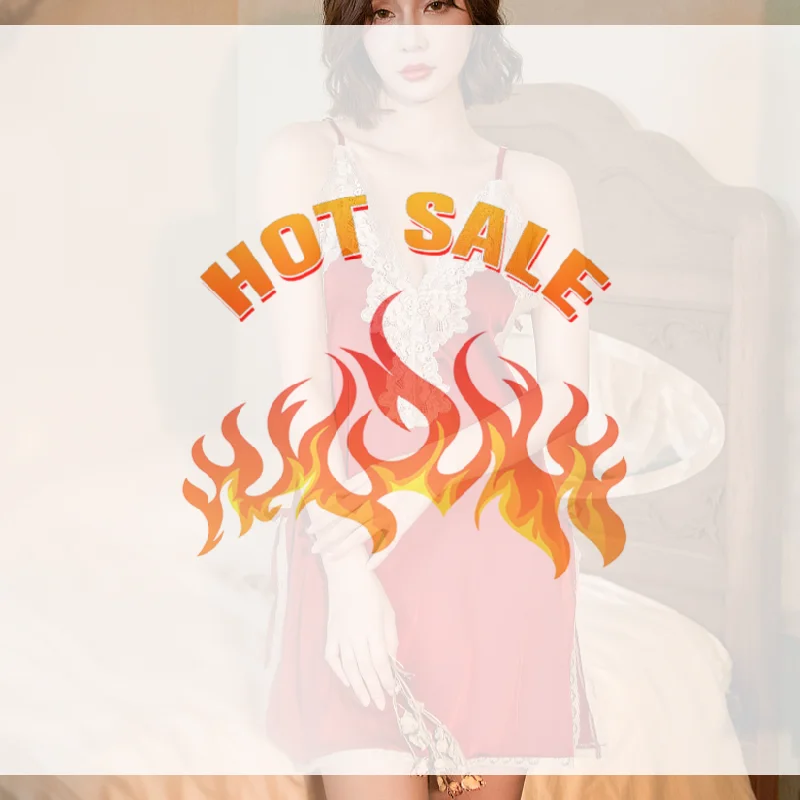 

New Pajamas Backless Lingerie Camisole Nightgown Lace Dress Nightgown