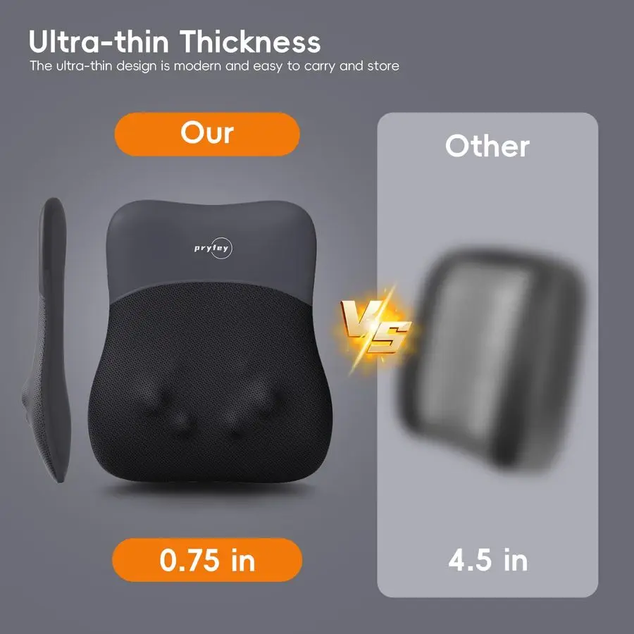 Massager, Rolling Up and Down Back Massager with Heat, Back Massage 4D Kneading for Pain Relief Deep Tissue, Ultrathin Shoulder