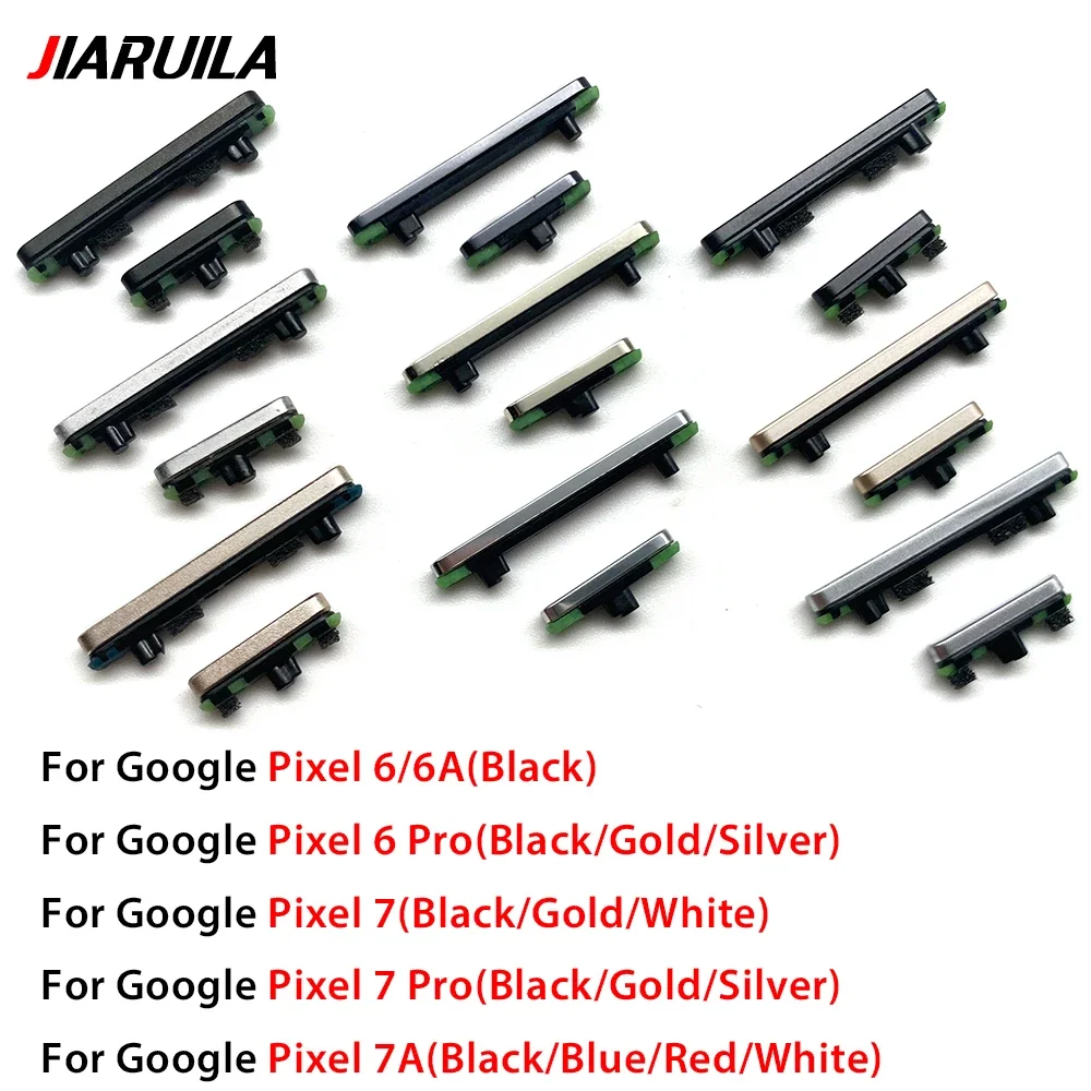 10 PCS Side Keys Power and Volume Buttons Replacement For Google Pixel 6 6A 6 Pro 7 7Pro 7A