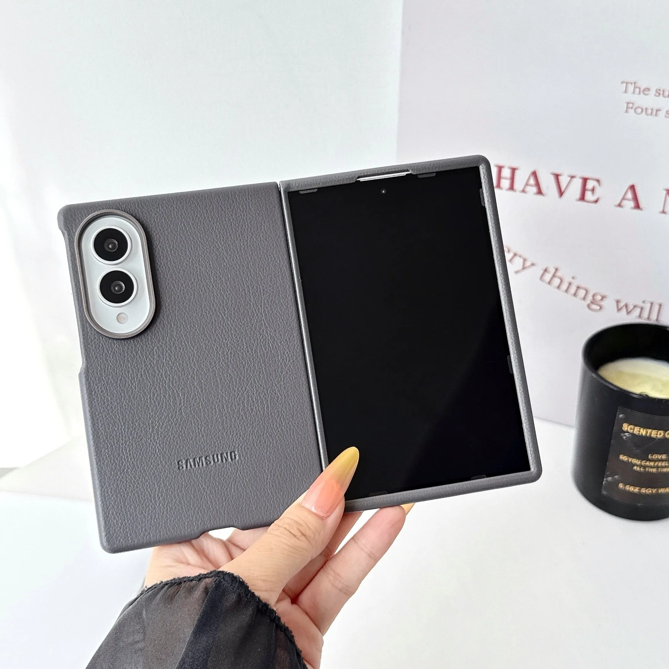 For Samsung Galaxy Z Fold 8 5G Original Luxury Leather Full Protect Magnetic Magsafe Wireless Charge ultra-thin Protective cover
