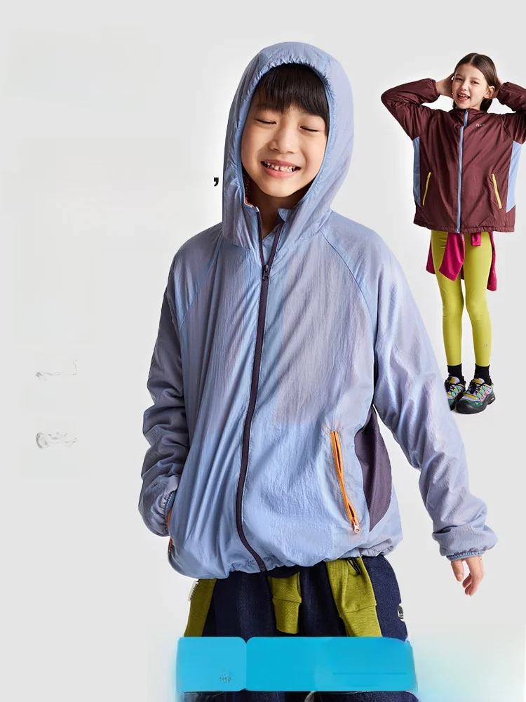 Gurui Diary Children's Outdoor Hooded Jacket Fleece Lined Casual Unisex Spring Autumn Winter Coat for Kids with Temperature R...
