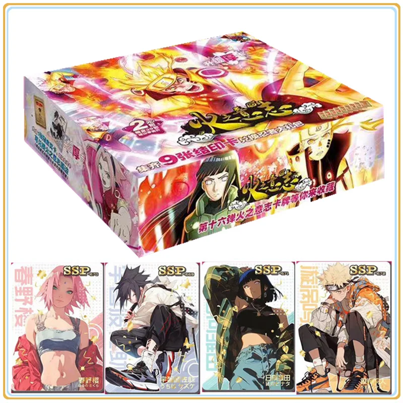 

Dinosaur Original Naruto Cards Uzumaki Sasuke Ninja Game Collection Rare Cards Box Flash Cards Toys for Children Christmas Gift