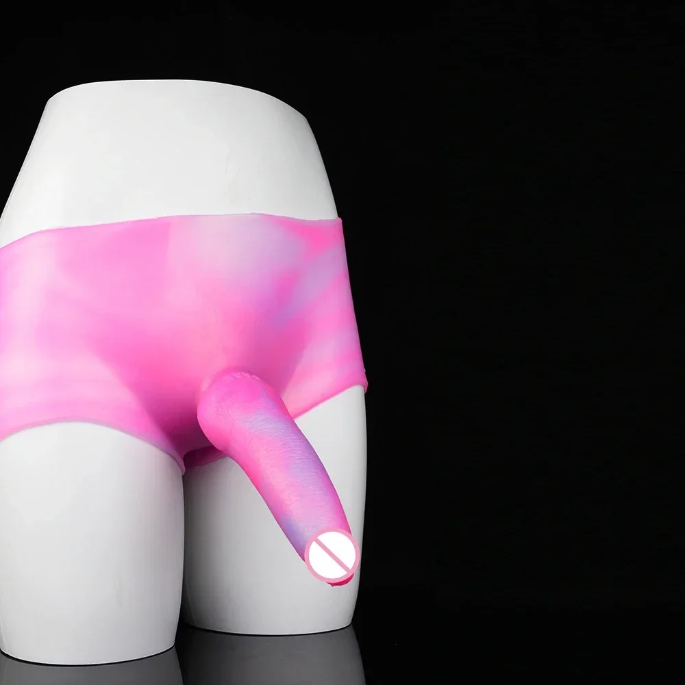 

Female wearing simulated penis masturbator les solid enlarged and thickened fake penis adult erotic cross dressing pants dildos