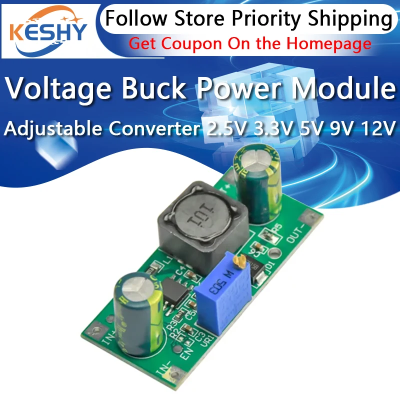 DC-DC 48V 60V 100V to 1.25V-48V Step Down Module Board Voltage Buck Adjustable Power Supply Converter 2.5V 3.3V 5V 9V 12V