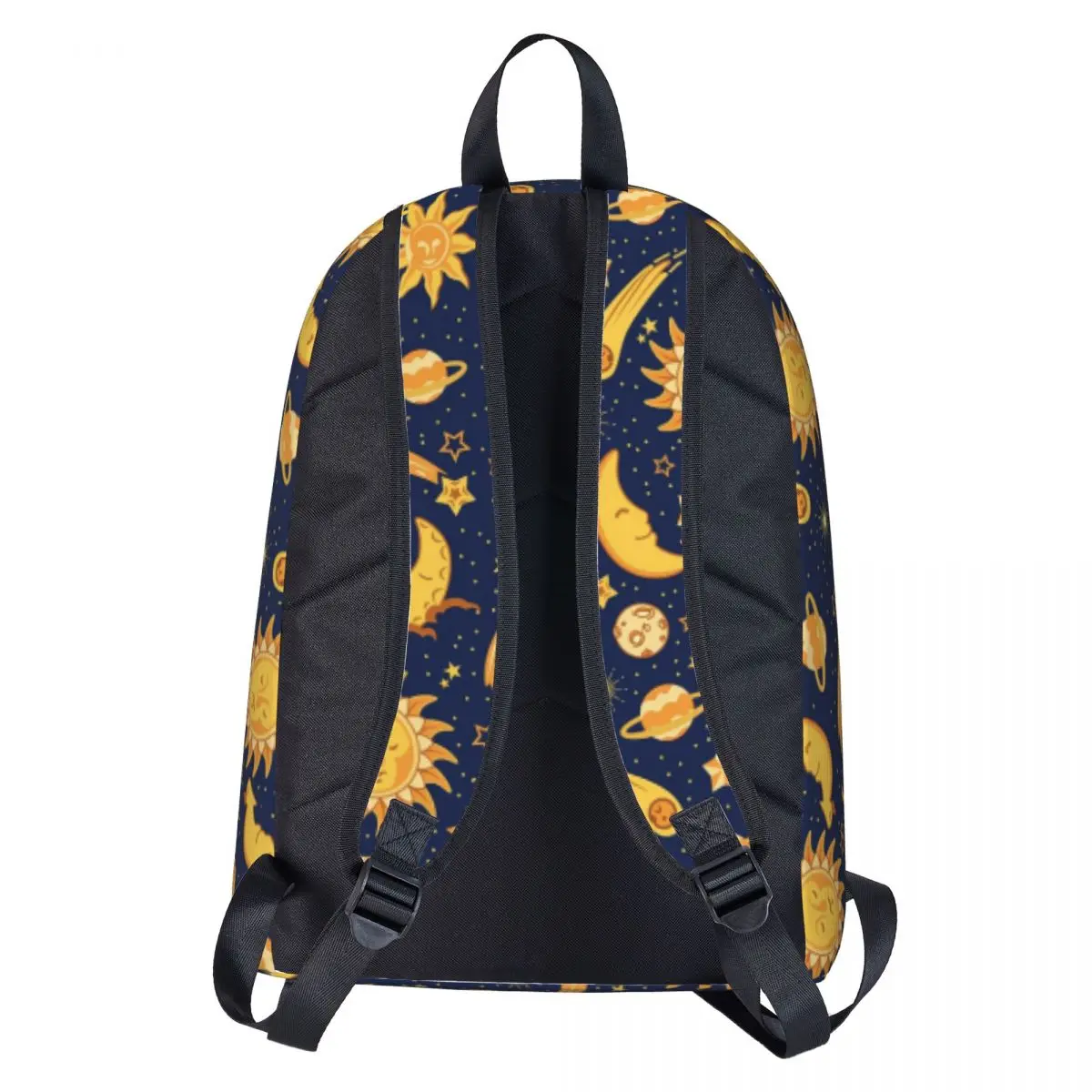 Celestial Sun Moon Pattern Backpack Starry Nature Boho Sky Travel Backpacks Boy Cute High School Bags Design Big Rucksack