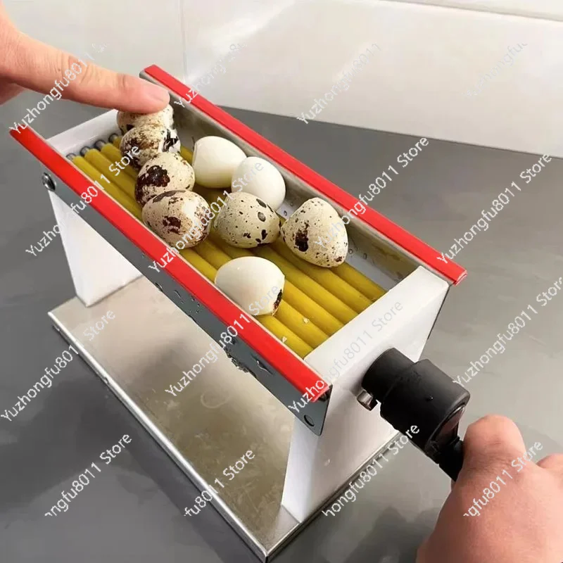 Hand-Cranked Manual Quail Egg Peeler Kitchen Gadget Soft-Boiled Egg Shell Remover Easy to Use Gadget for Quick Meal Preparation