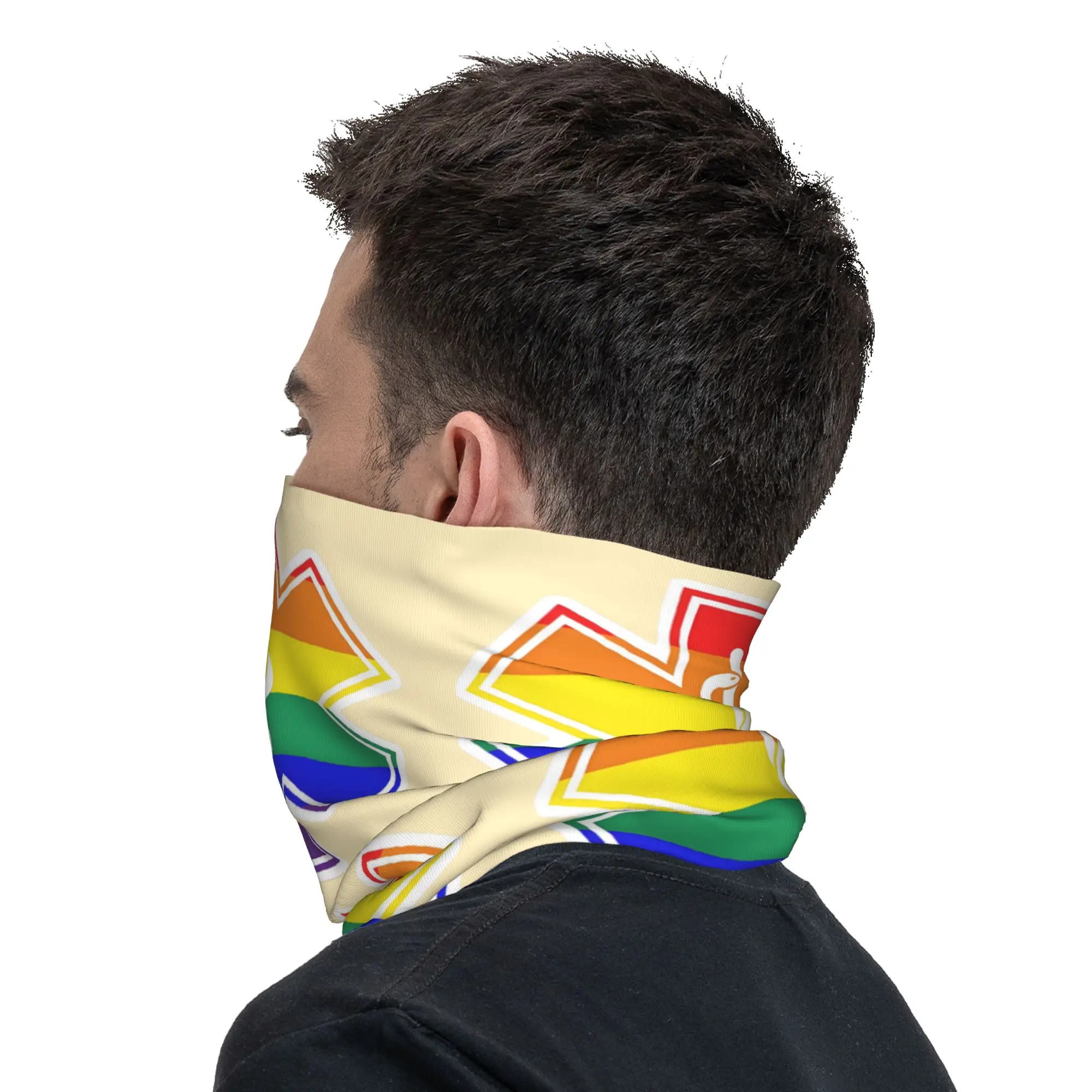 مخصص نجمة الحياة الرقبة الجراب النساء الرجال يندبروف الشتاء خدمة الطوارئ باندانا وشاح لركوب الدراجات