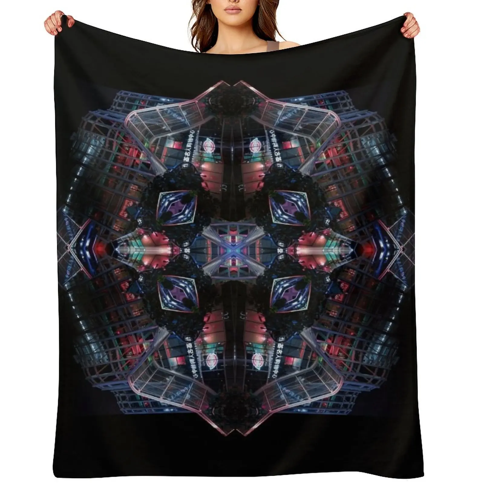 

Abstract Hotel on the Bund Throw Blanket Decorative Sofa Thins Blankets For Bed anime Blankets