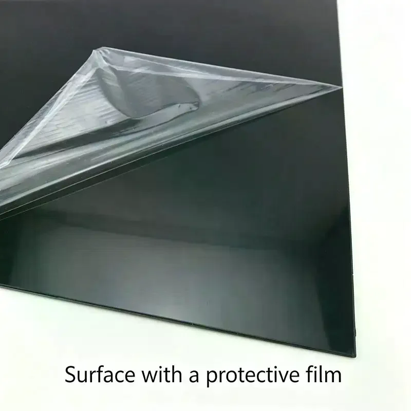 ABS Plastic Sheet Black Board 1mm 2mm Black Rigid Thermoplastic Board For Signs Crafts DIY Projects 1Pcs