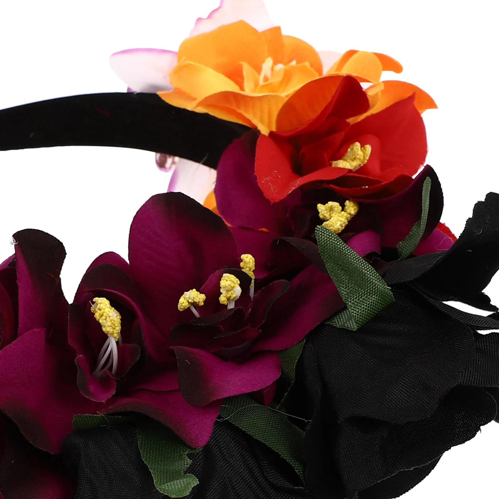 1 قطعة عقال الشعر زهرة الورد النساء الأزهار هيرباند لحفل الزفاف صور الدعامة عطلة حفلة تنكرية الشاطئ التبعي
