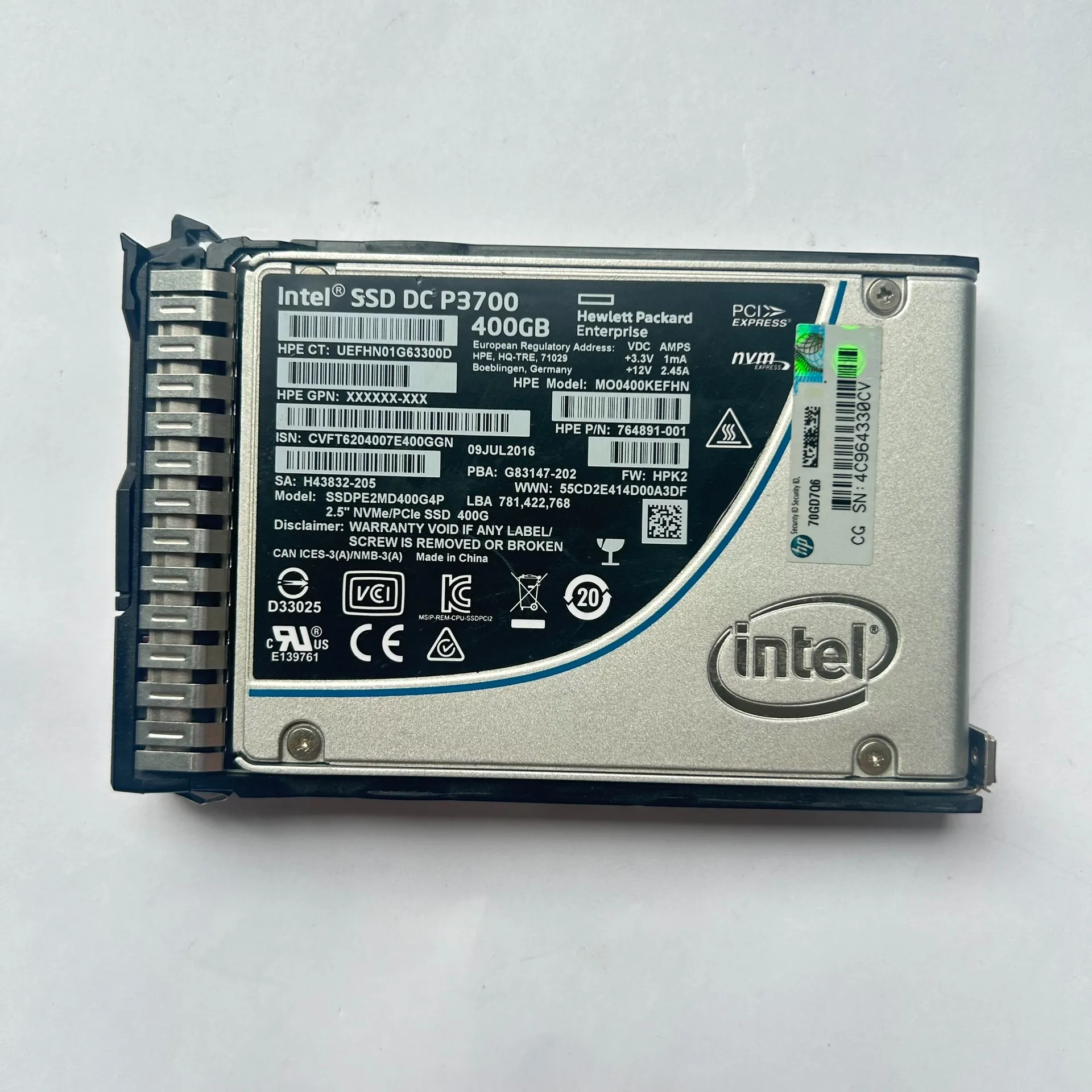 Известный бренд P3700 400G PCIE PCI-E