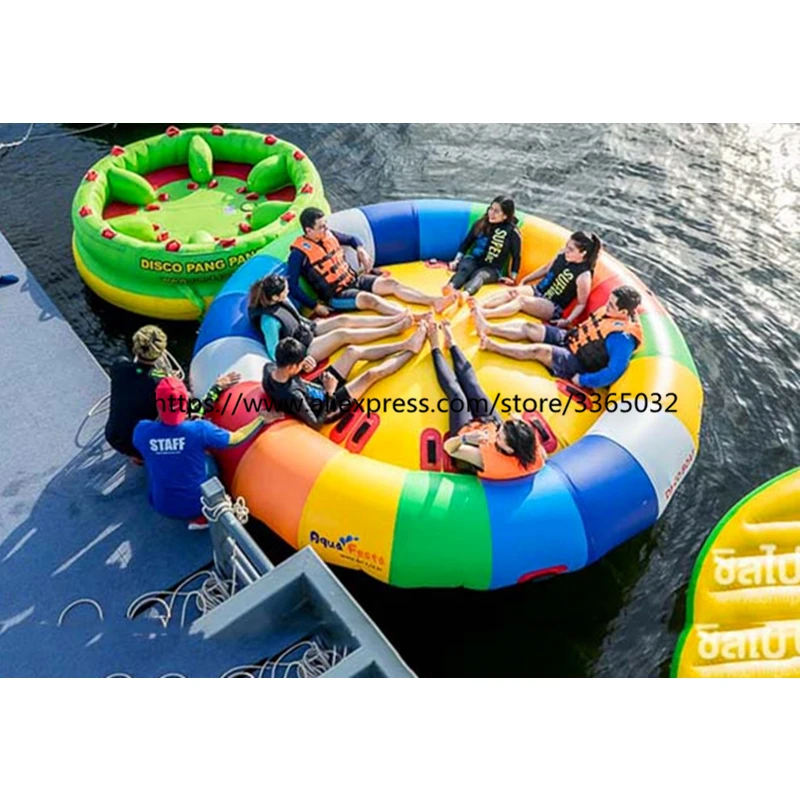 Factory Price Inflatable Disco Boat Towable, Commercial Grade Inflatable Disco Boat Water Toy For Sale